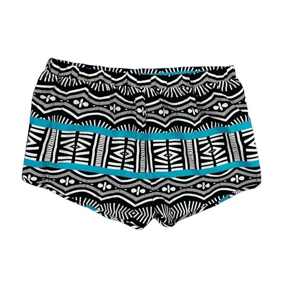 VOLCOM Shorts  Women's S  Swim Coverup Pull-on  Black White & Turquoise Print - Picture 2 of 6